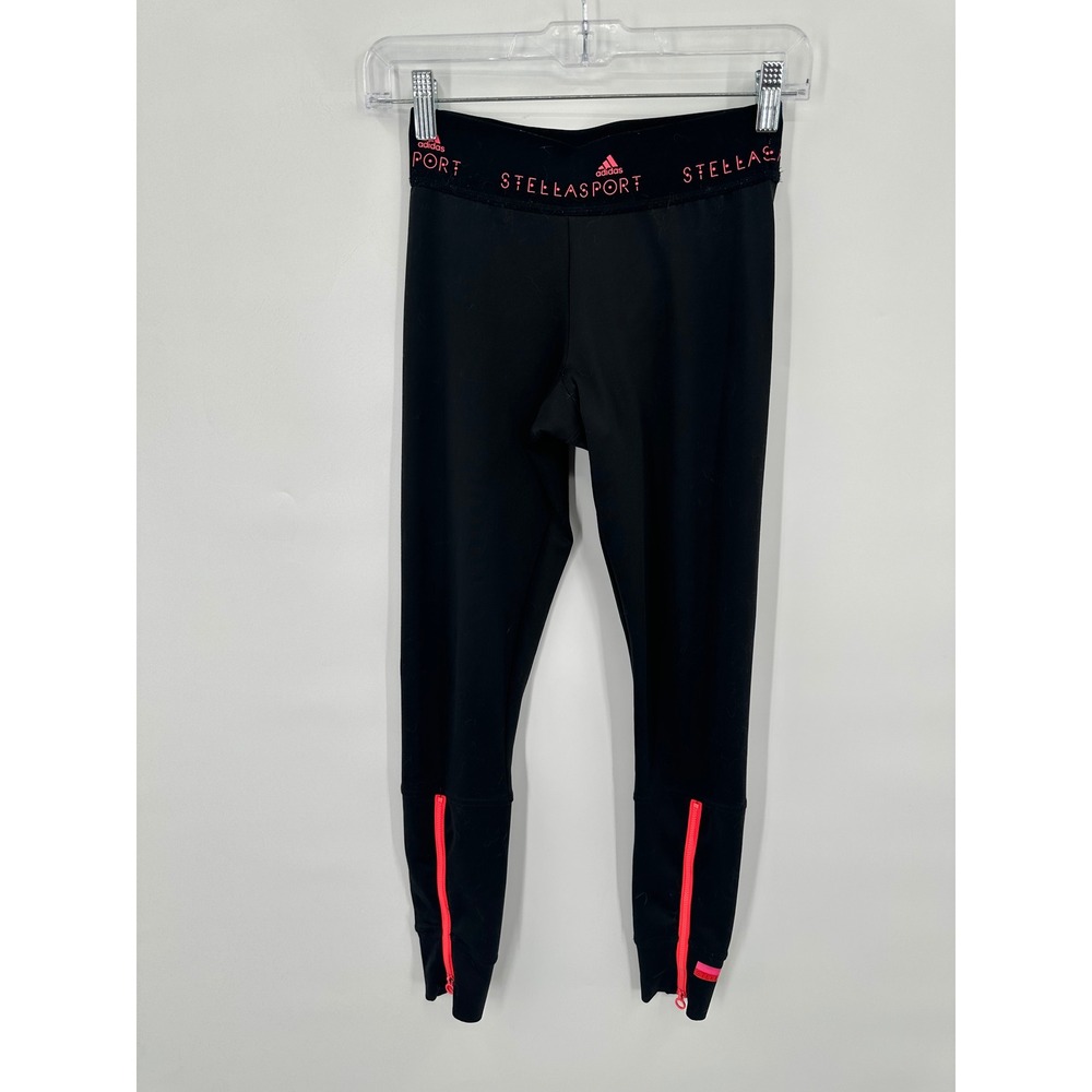 Adidas StellaSport Climalite Leggings Ankle Zip Womens XS Activewear Athleisure